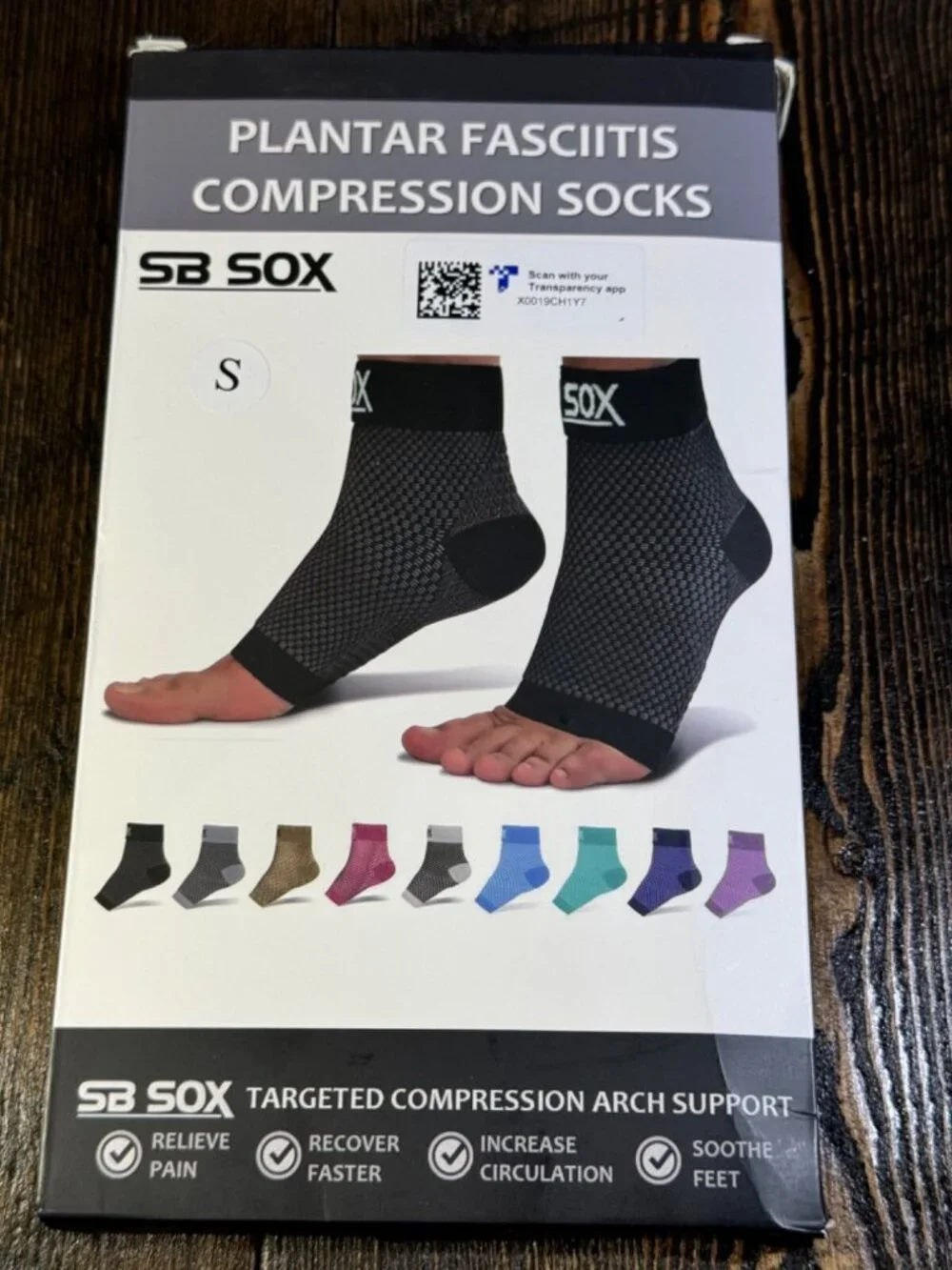 3x - SB Sox Plantar Fasciitis Compression socks for Men & Women Arch Support